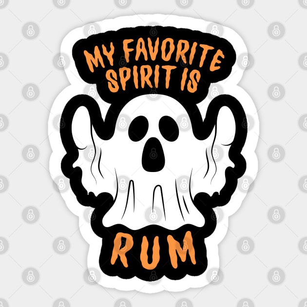 My Favorite Spirit Is Rum Sticker by Three Meat Curry